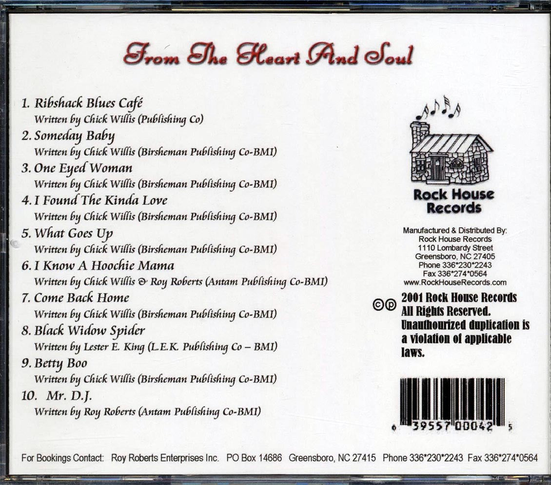 Chick Willis - From The Heart And Soul - CD, CD