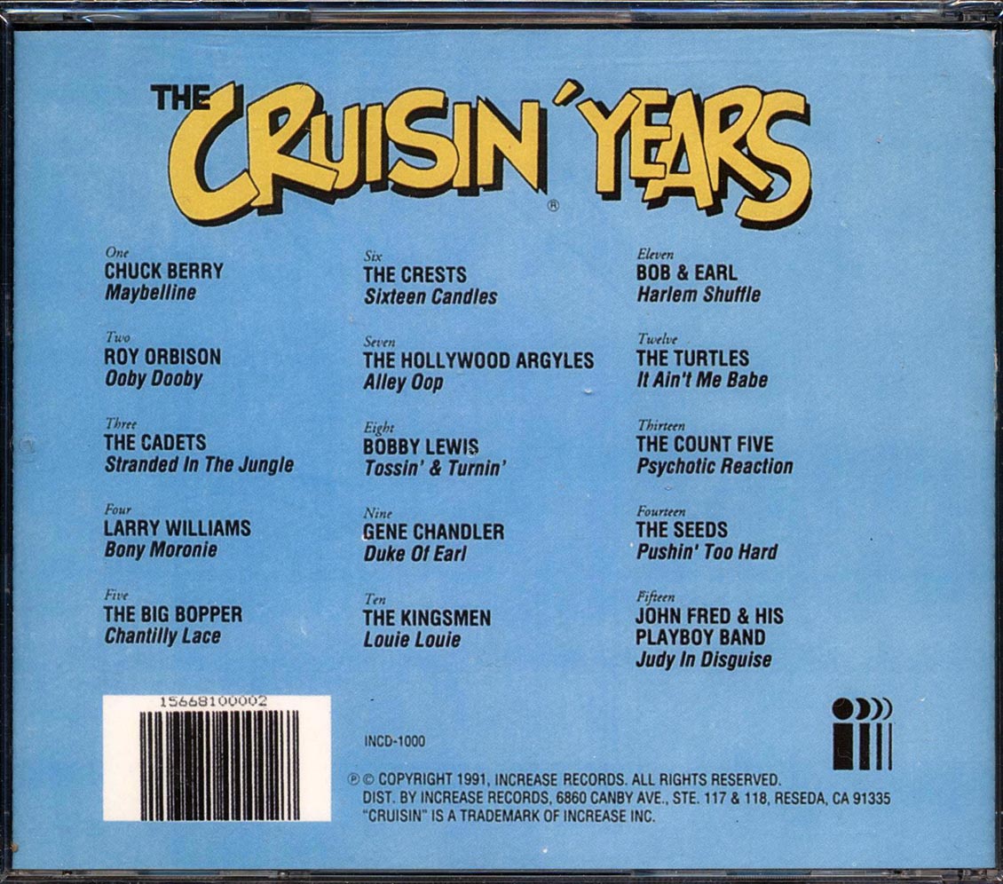 Chuck Berry, Roy Orbison, The Crests, Etc. - The Cruisin' Years - CD, CD