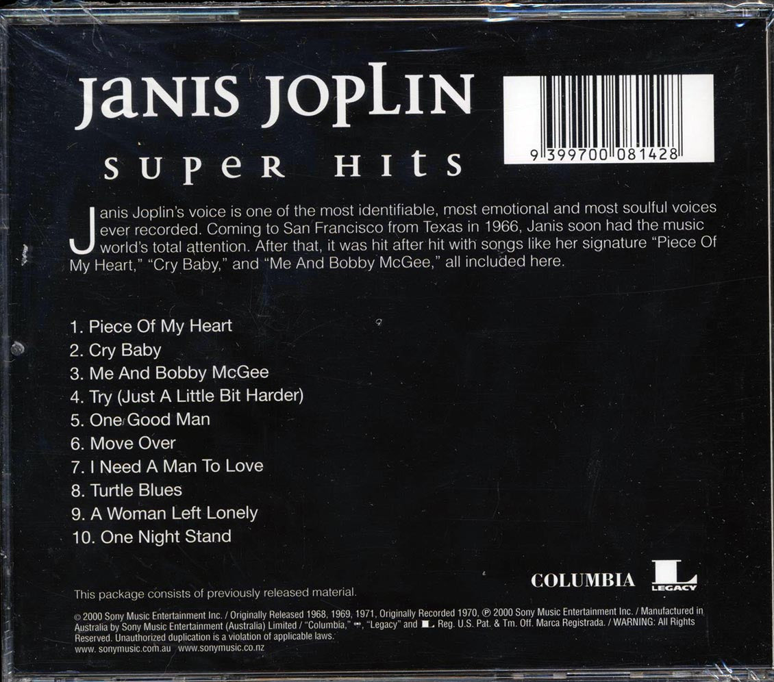 Janis Joplin - Super Hits - CD, CD