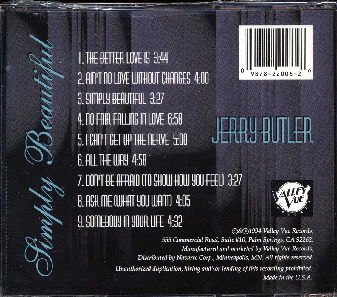Jerry Butler - Simply Beautiful - CD, CD
