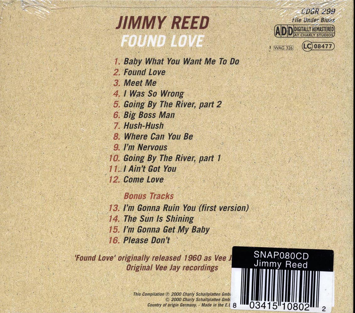 Jimmy Reed - Found Love (+4 bonus tracks) - CD, CD