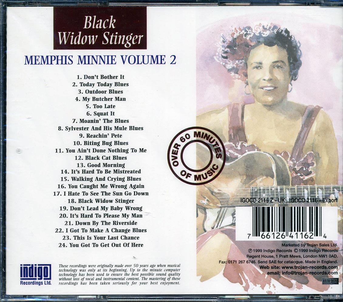 Memphis Minnie - Black Widow Stinger: The Essential Recordings Of Memphis Minnie Volume 2 - CD, CD