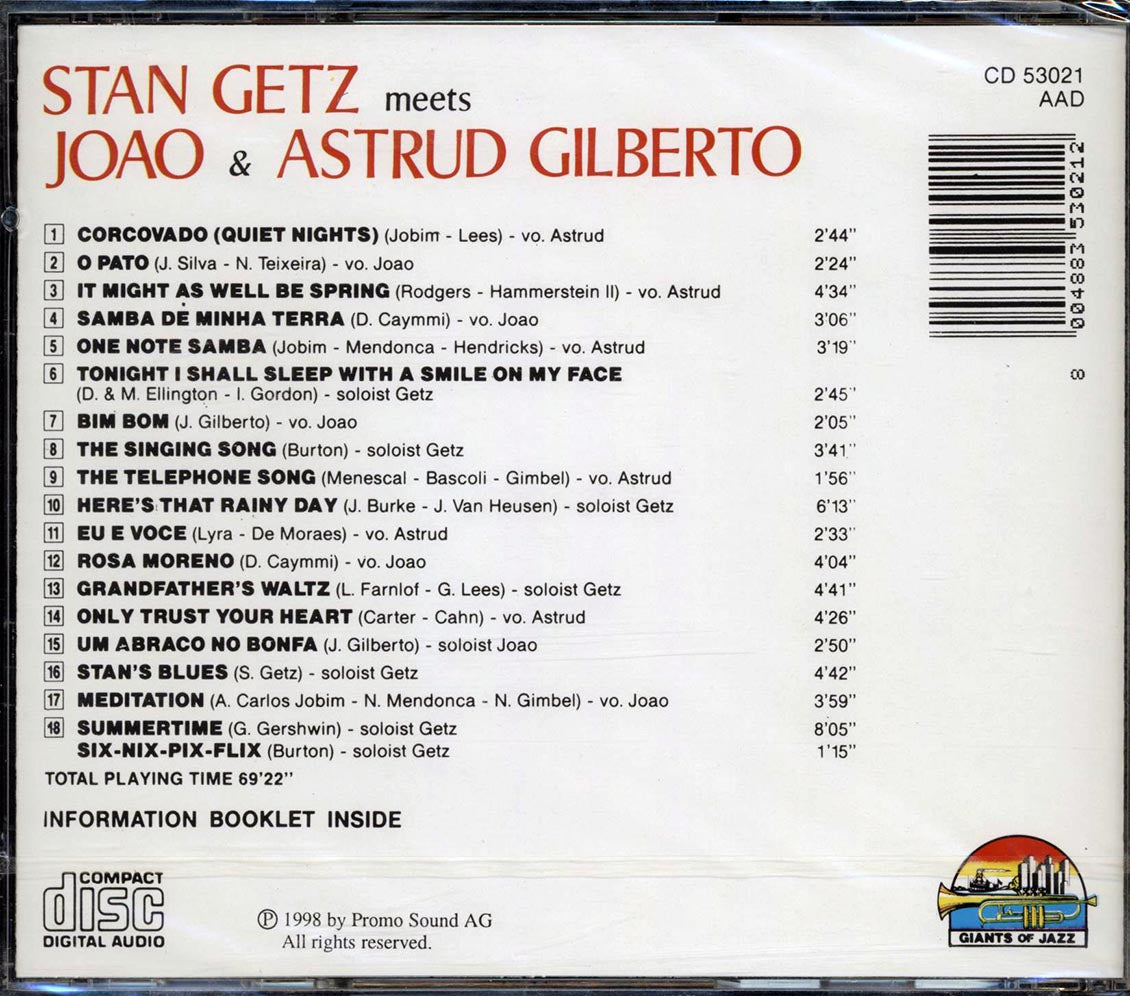 Stan Getz, Joao Gilberto, Astrud Gilberto - Stan Getz Meets Joao & Astrud Gilberto - CD, CD