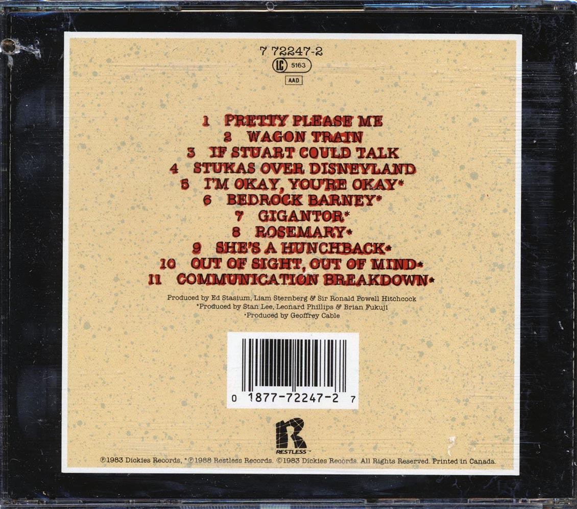 The Dickies - Stukas Over Disneyland (marked/ltd stock) - CD, CD