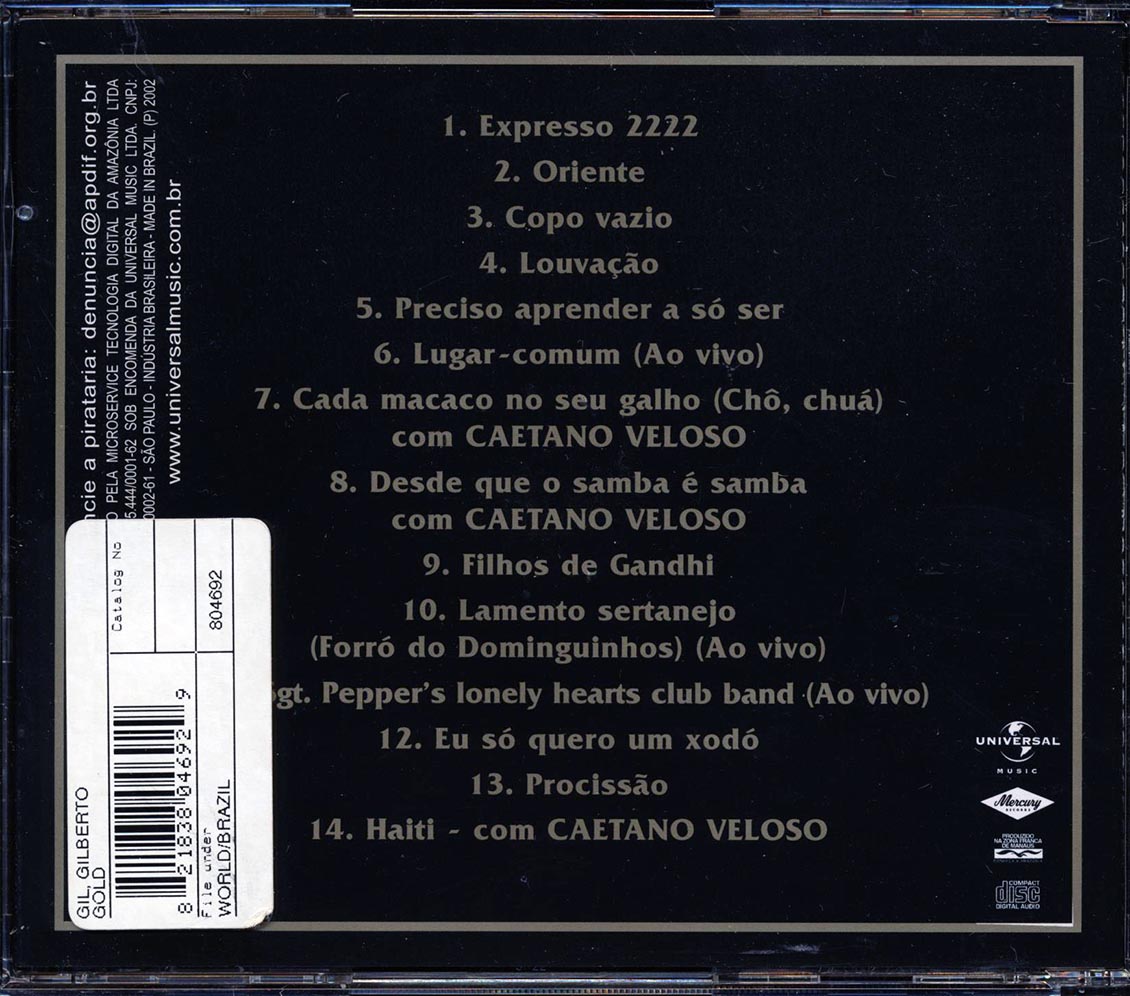 Gilberto Gil - Gold - CD, CD