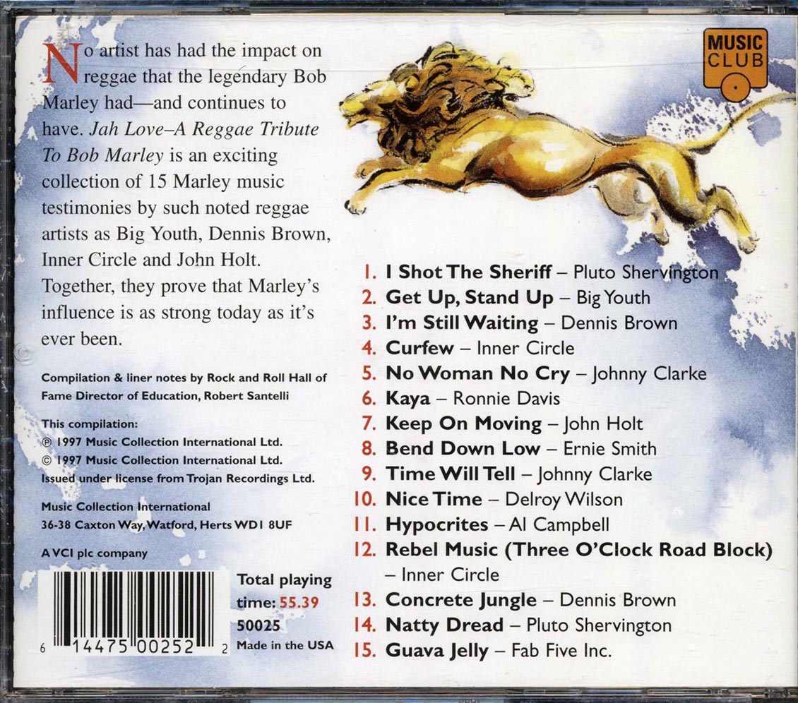Big Youth, Inner Circle, Johnny Clarke, Ernie Smith, Etc. - Jah Love: A Tribute To Bob Marley - CD, CD