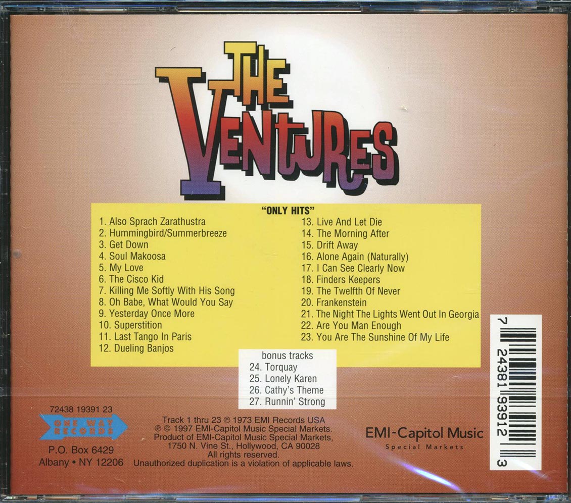 The Ventures - Only Hits! (27 tracks) (+4 bonus tracks) - CD, CD