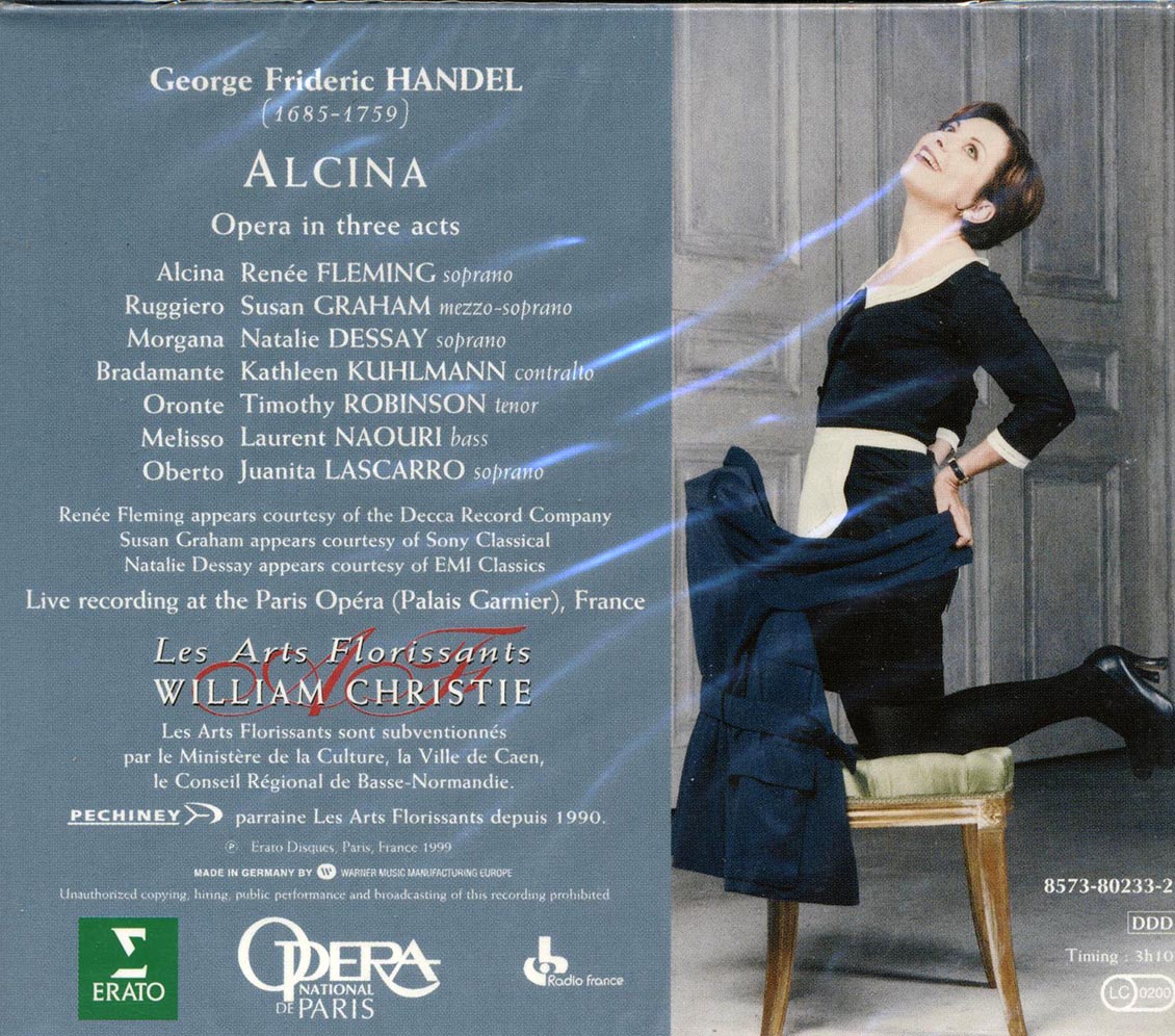 Handel, Alcina, Renne Fleming, Les Arts Florissants, William Christie - Alcina (3xCD) (box set) (incl. large booklet) - CD, CD