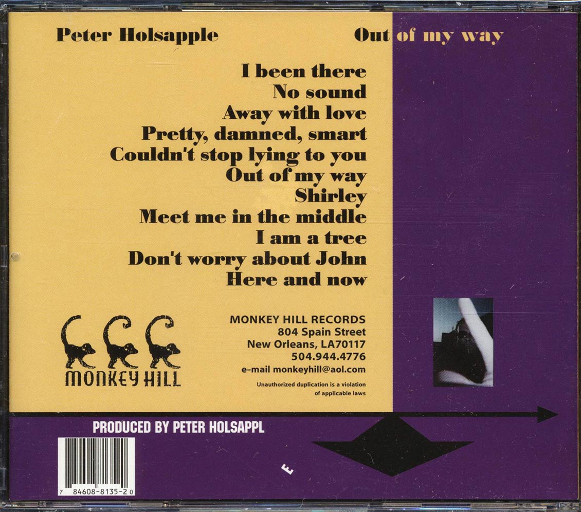 Peter Holsapple - Out Of My Way - CD, CD