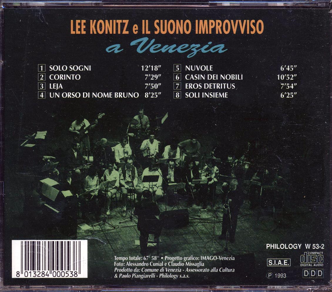 Lee Konitz - Lee Konitz E Il Suono Improvviso A Venezia - CD, CD
