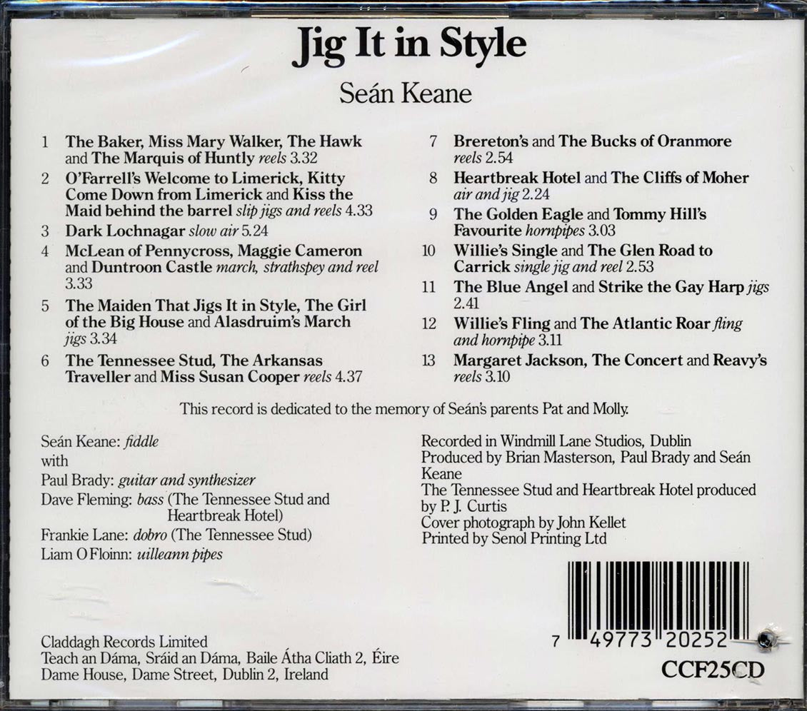 Sean Keane - Jig It In Style (marked/ltd stock) - CD, CD