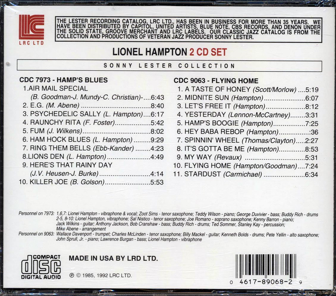 Lionel Hampton - Hamp's Blues + Flying Home (2 albums on 2 CDs) (21 tracks) (2xCD) - CD, CD