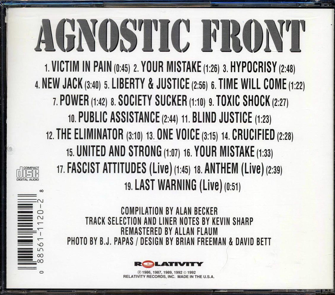 Agnostic Front - The Best Of: To Be Continued - CD, CD