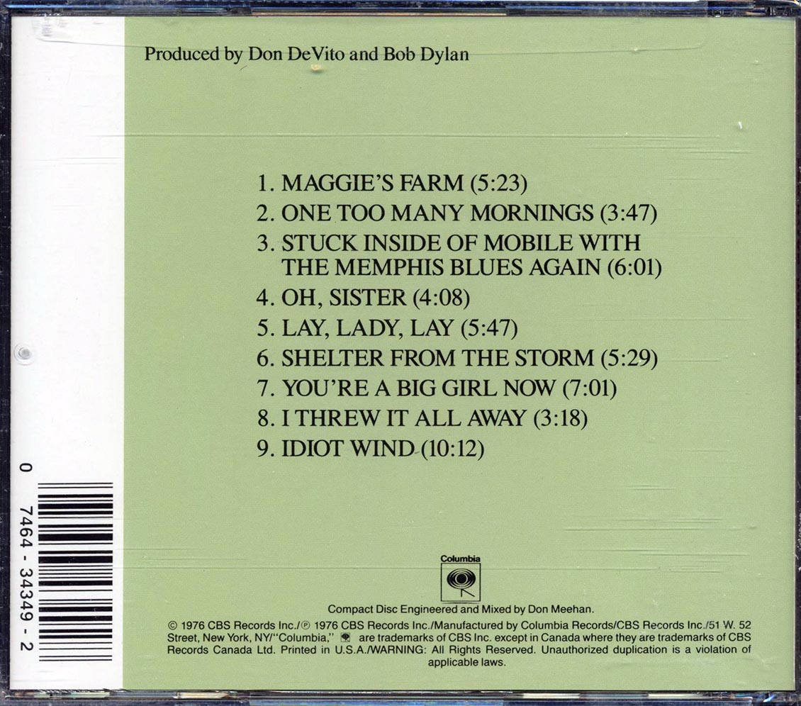 Bob Dylan - Hard Rain - CD, CD