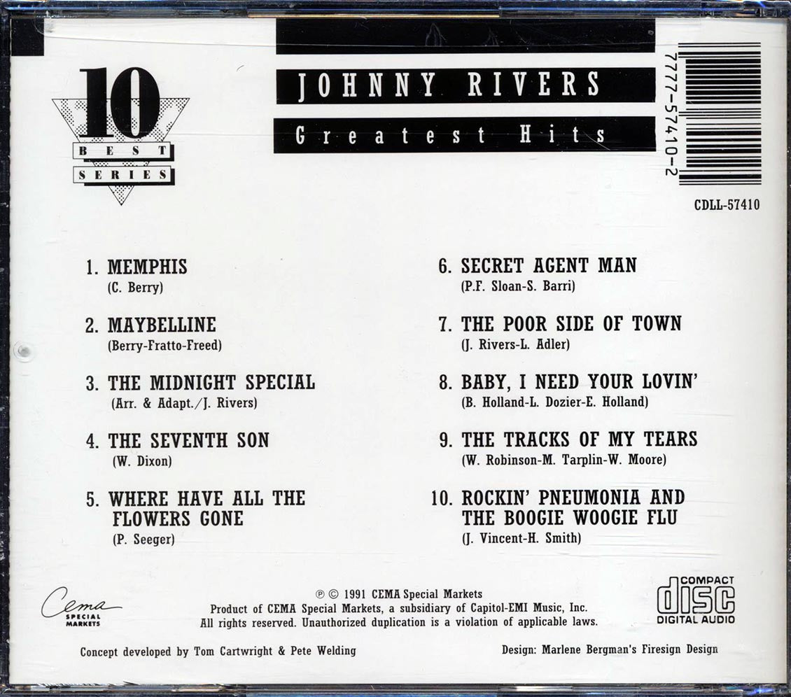 Johnny Rivers - Greatest Hits - CD, CD