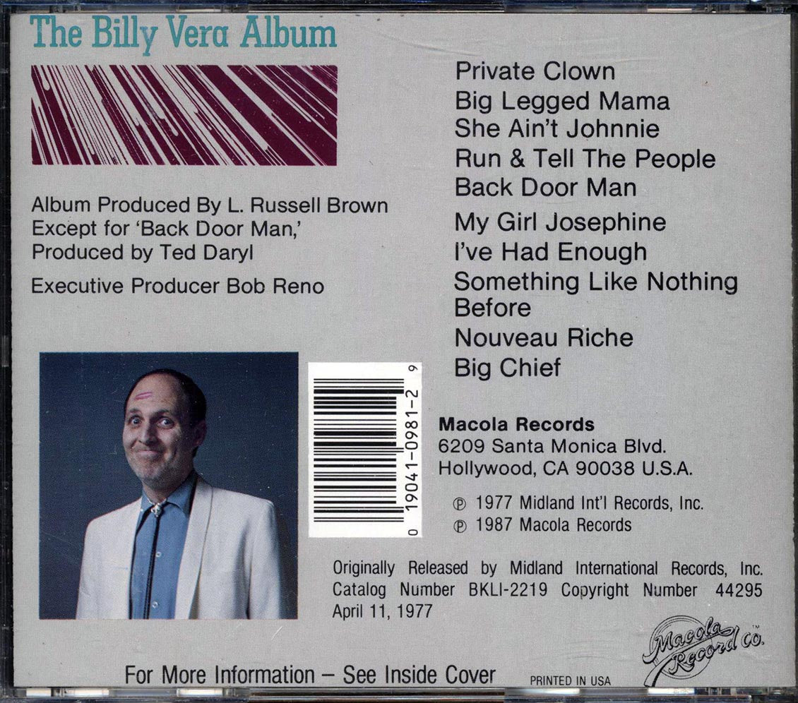 Billy Vera - The Billy Vera Album - CD, CD