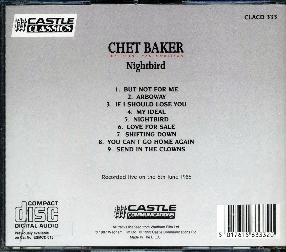 Chet Baker, Van Morrison - Nightbird - CD, CD