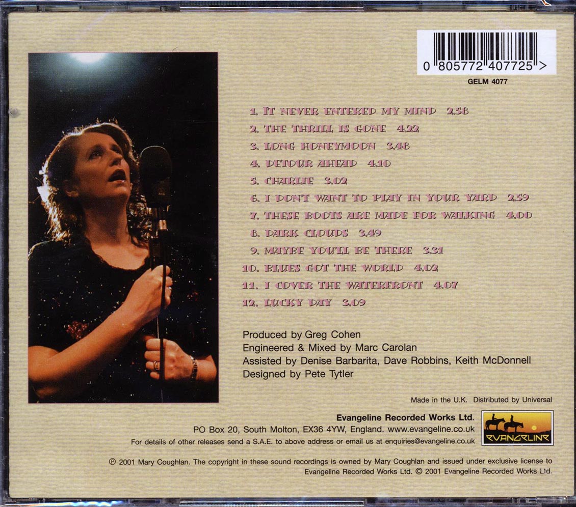 Mary Coughlan - Long Honeymoon - CD, CD