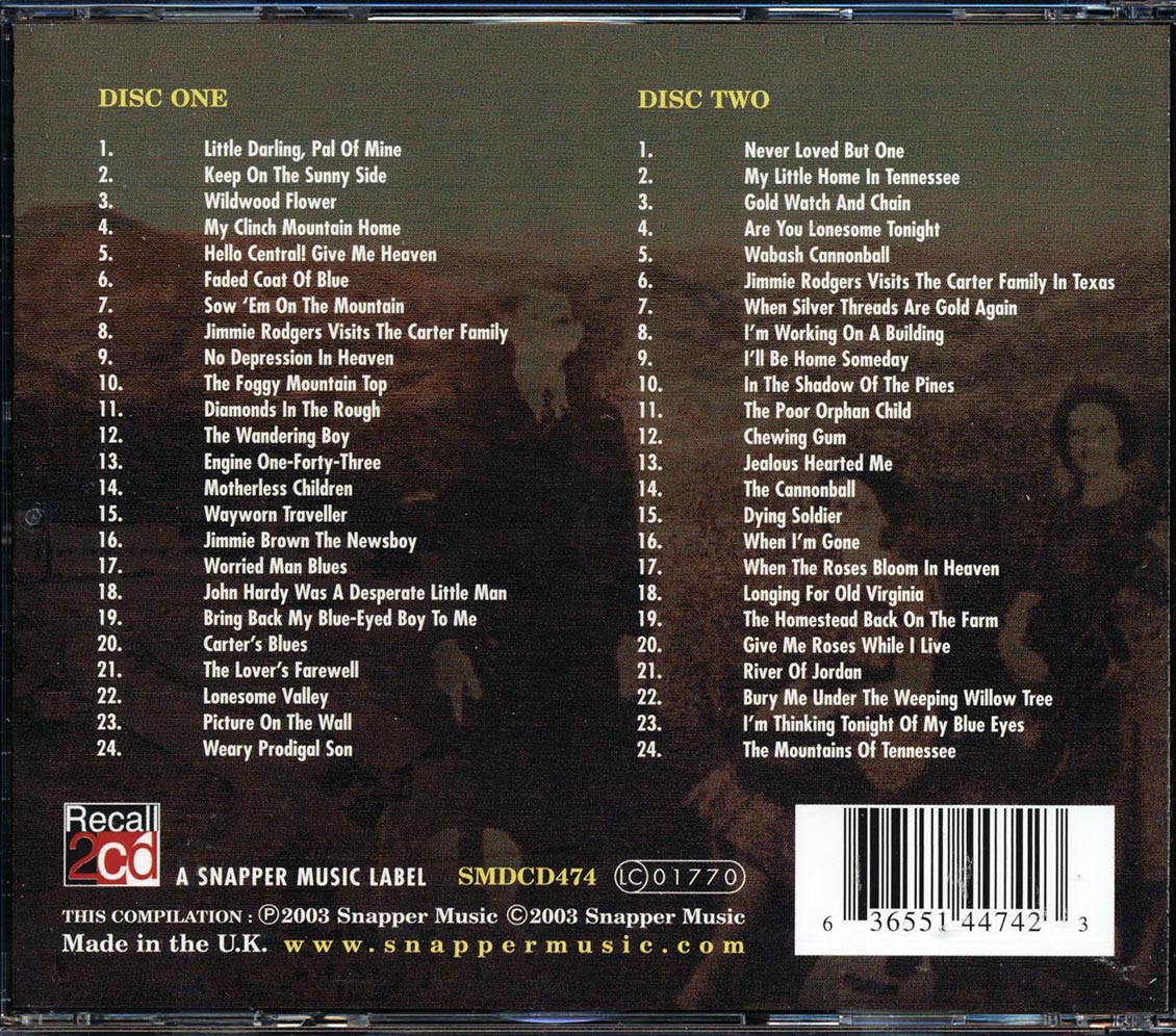 The Carter Family - Sunshine In The Shadows (48 tracks) (2xCD) - CD, CD