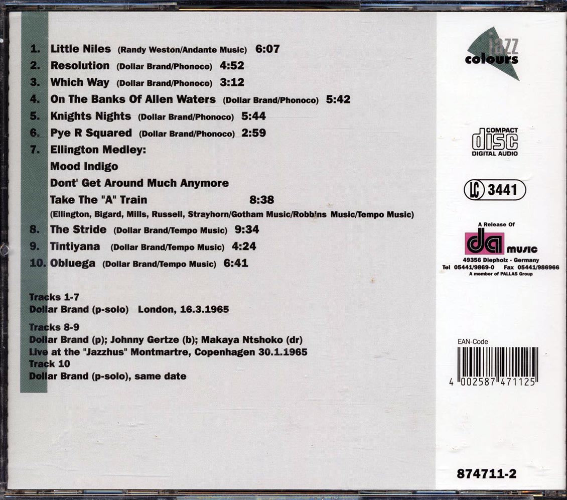 Dollar Brand - Pre Abdullah Ibrahim - CD, CD