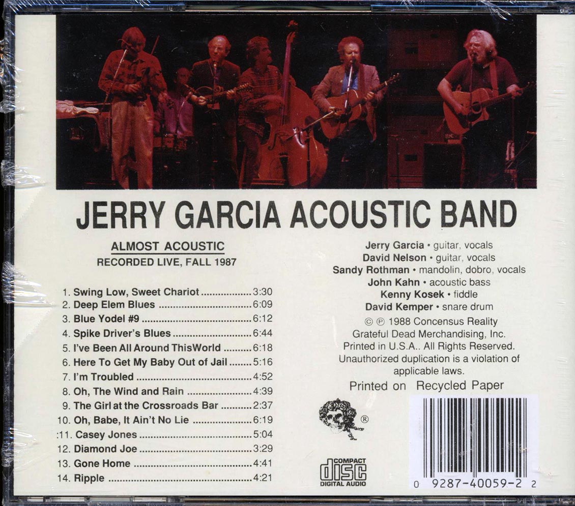 Jerry Garcia Acoustic Band - Almost Acoustic: Recorded Live - CD, CD