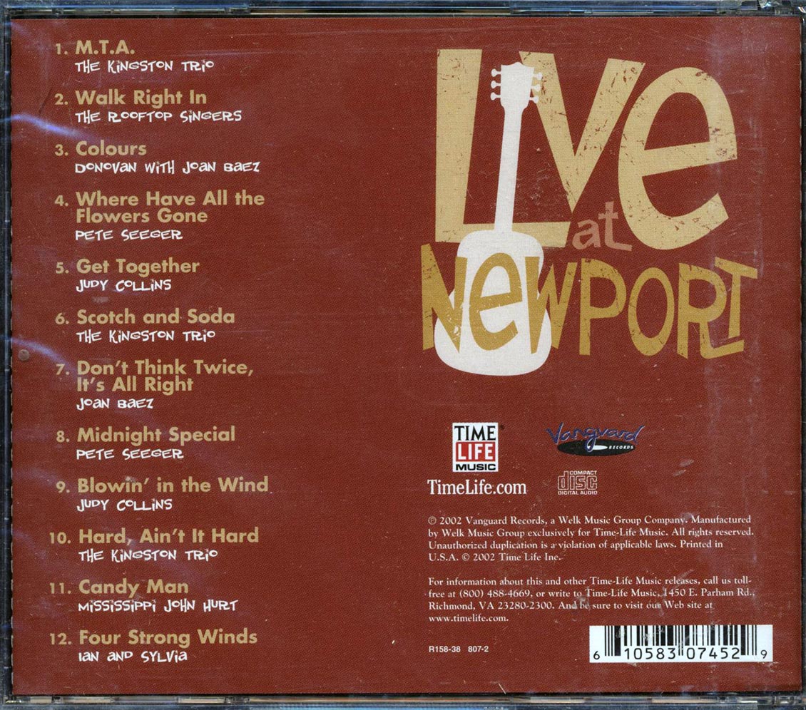 The Kingston Trio, The Rooftop Singers, Joan Baez, Pete Seeger, Donovan, Etc. - Live At Newport - CD, CD