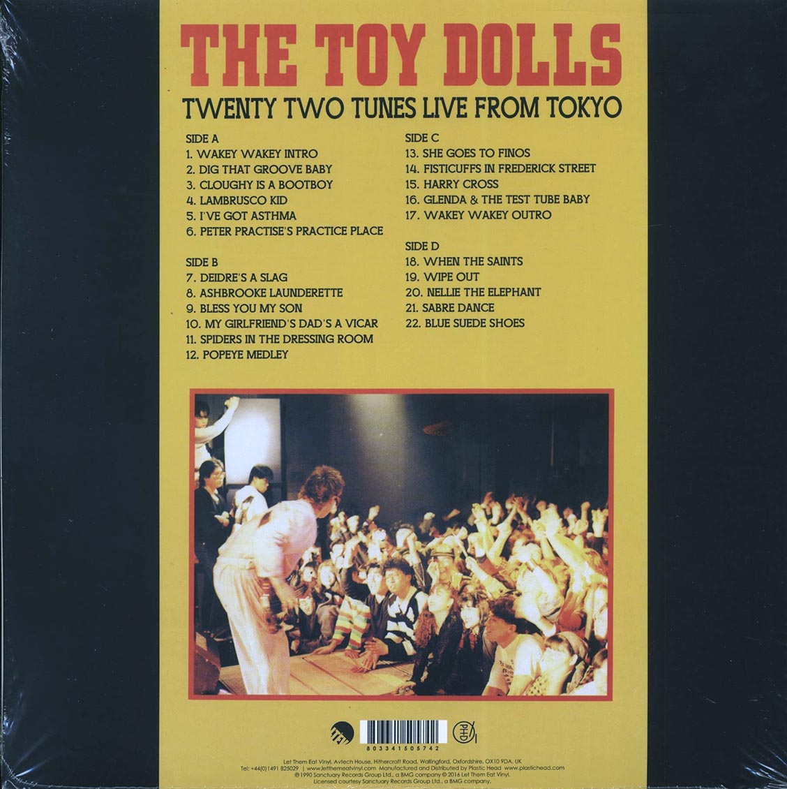 The Toy Dolls - Twenty Two Tunes From Tokyo: Recorded Live At The Club Quattro, Tokyo, Japan, 27th December '89 (ltd. ed.) (2xLP) (yellow vinyl) - Vinyl LP, LP
