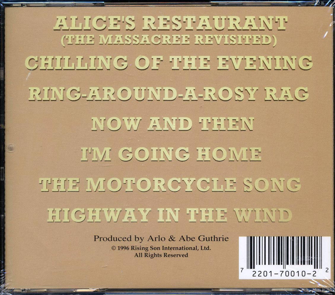Arlo Guthrie - Alice's Restaurant - CD, CD