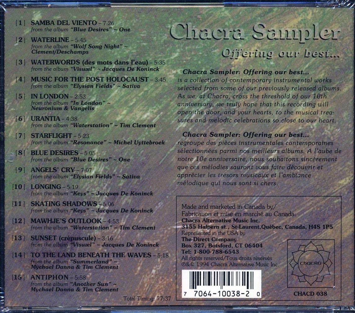 One, Tino Izzo, Jacques De Koninck, Etc. - Chacra Sampler: Offering Our Best (marked/ltd stock) - CD, CD