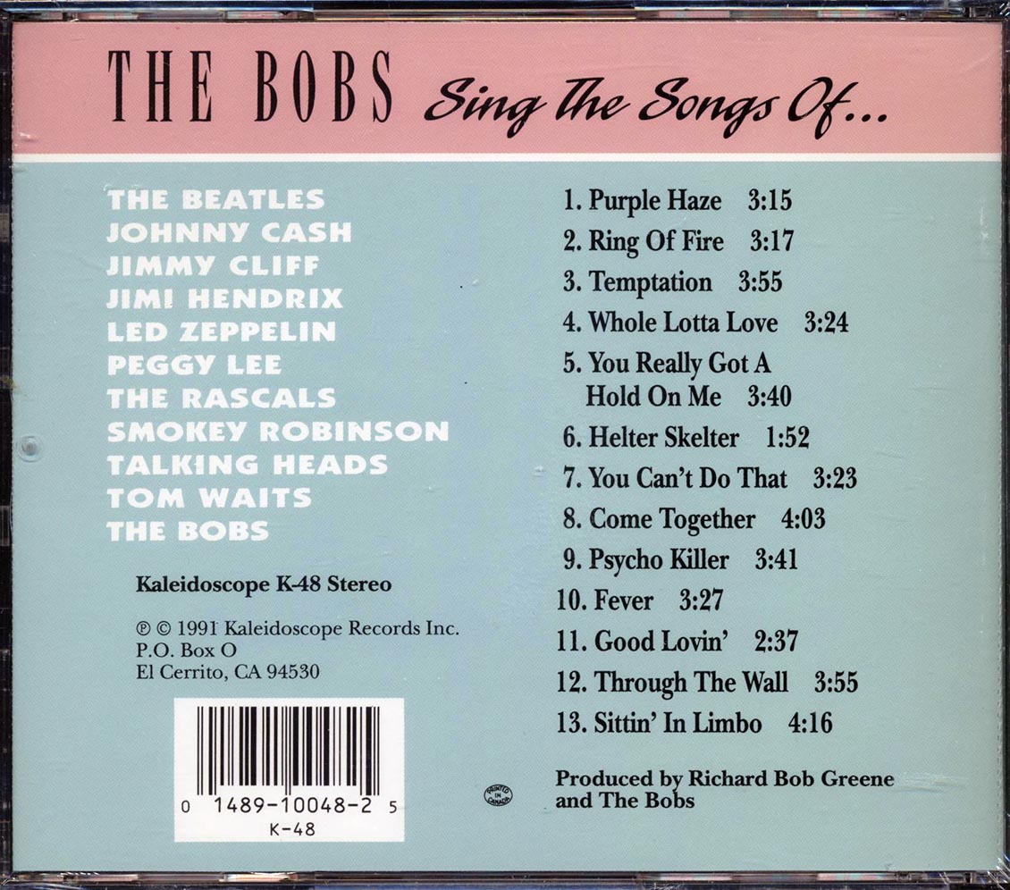 The Bobs - Sing The Songs Of - CD, CD