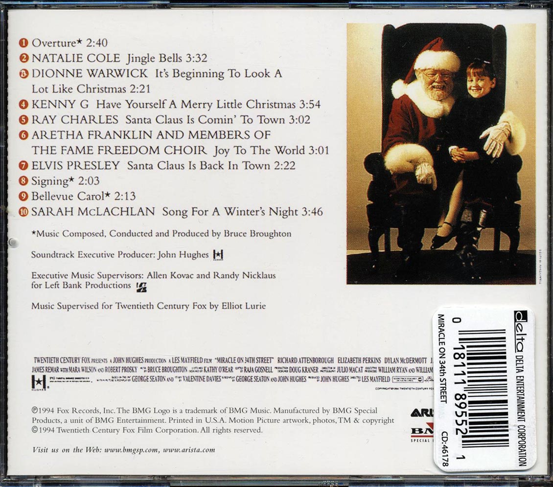 Natalie Cole, Dionne Warwick, Kenny G, Aretha Franklin, Etc. - Miracle On 34th Street: Soundtrack - CD, CD