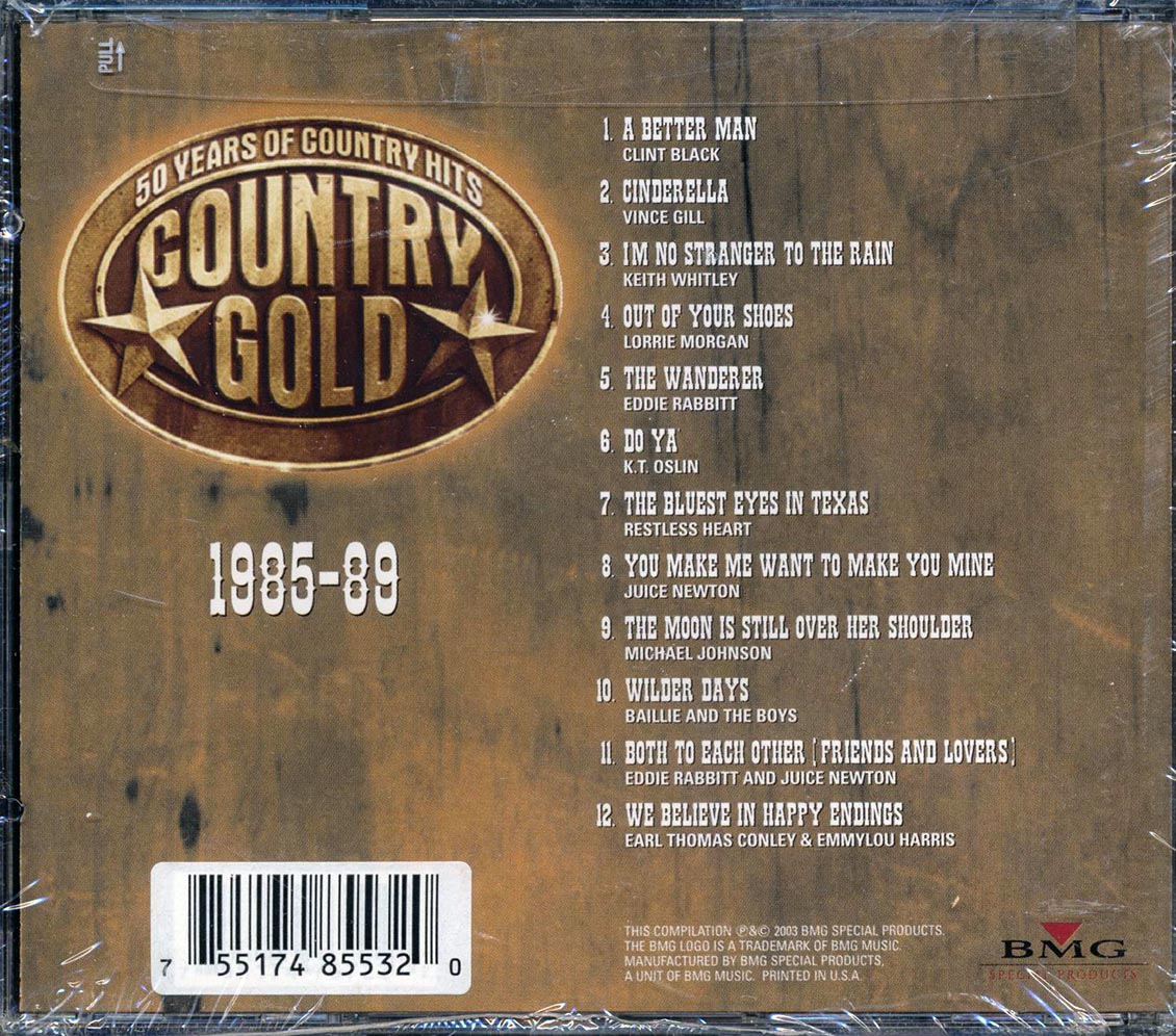 Clint Black, Vince Gill, Juice Newton, Keith Whitley, Etc. - Country Gold: 50 Years Of Country Hits 1985-89 - CD, CD