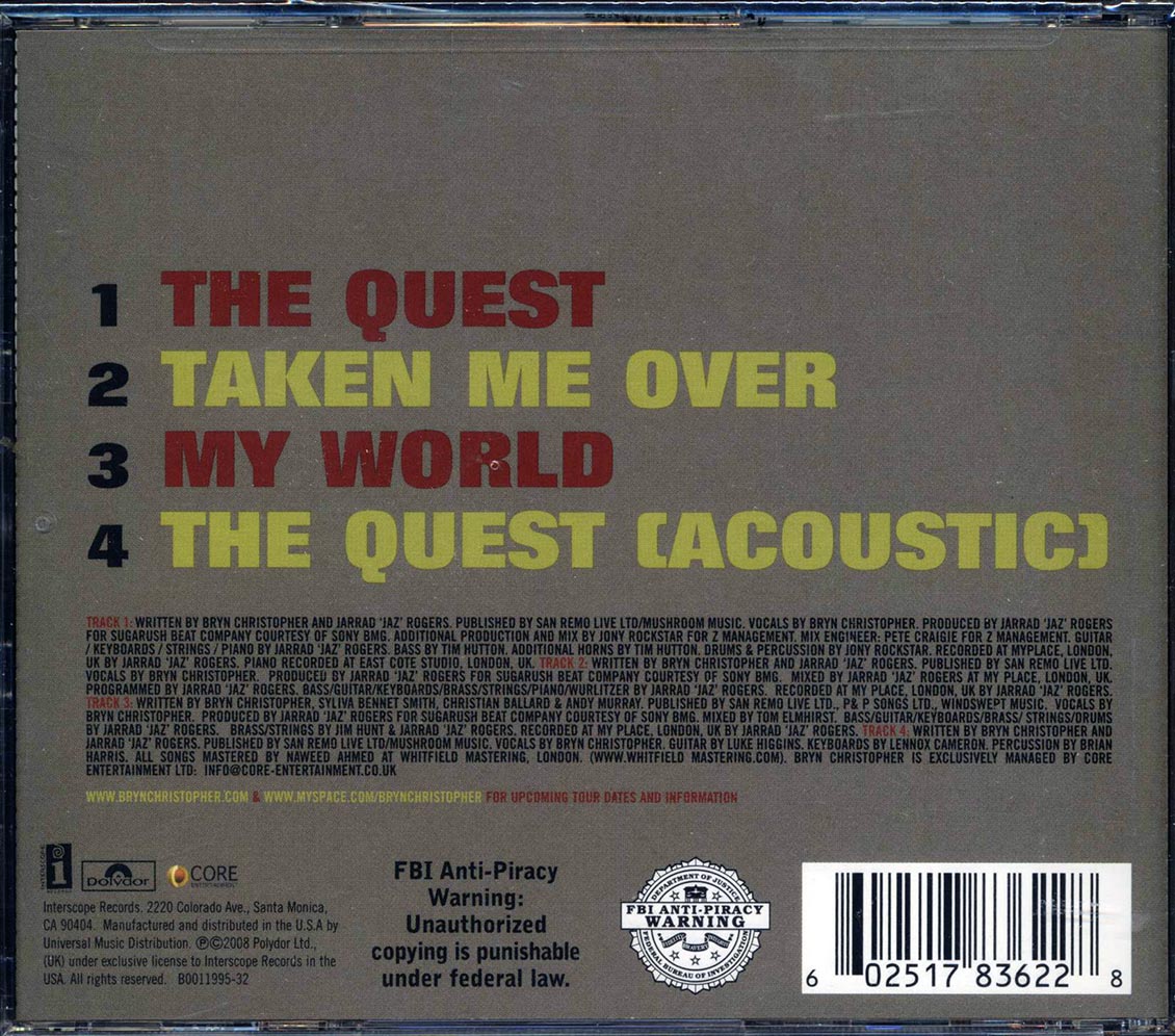 Bryn Christopher - The Quest EP - CD, CD