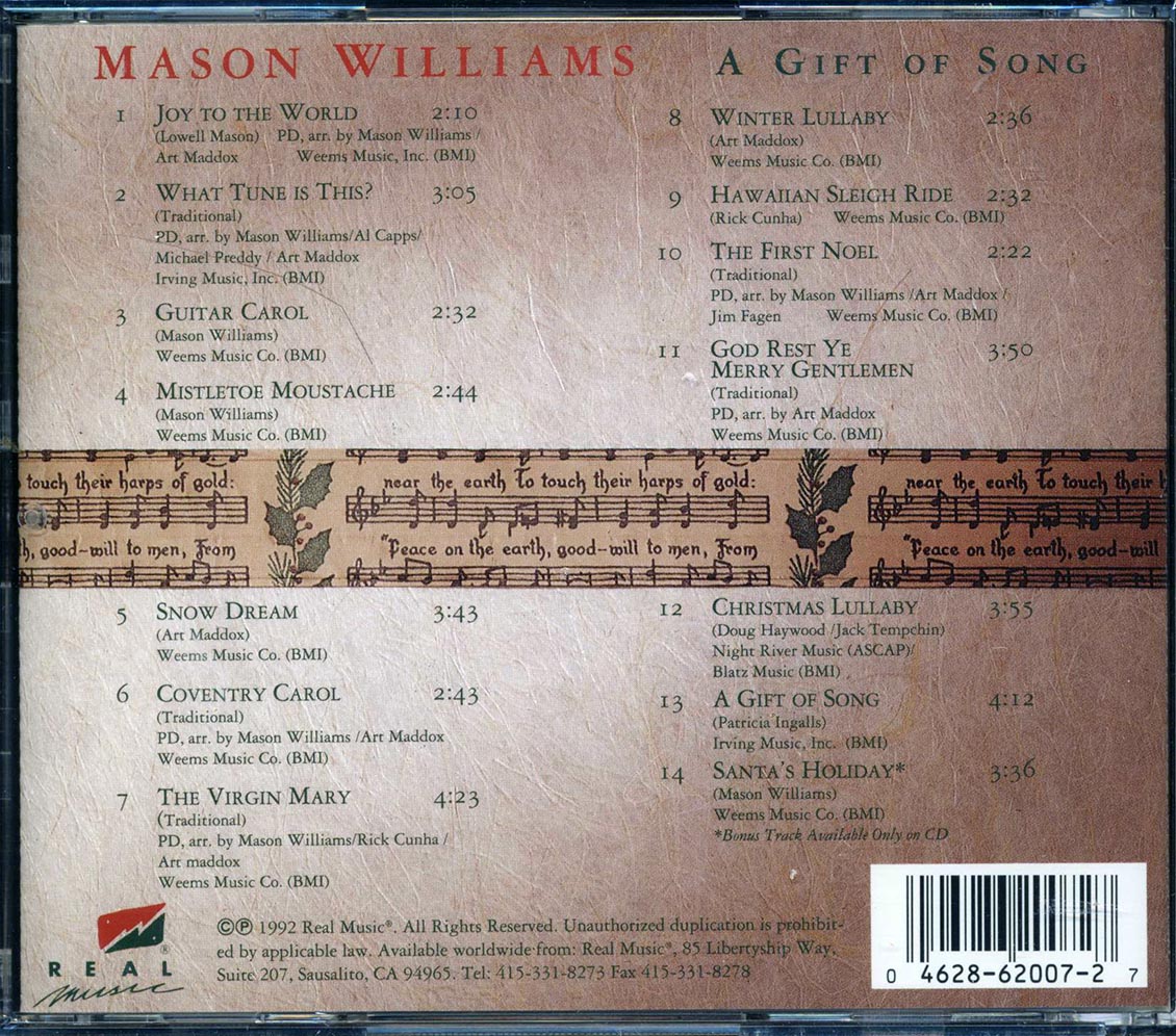 Mason Williams - A Gift Of Song - CD, CD