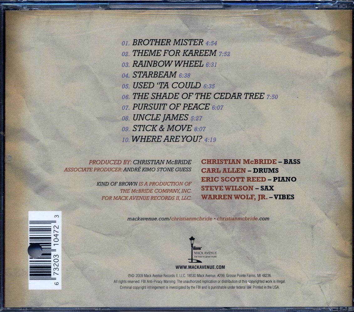Christian McBride, Inside Straight - Kind Of Brown - CD, CD