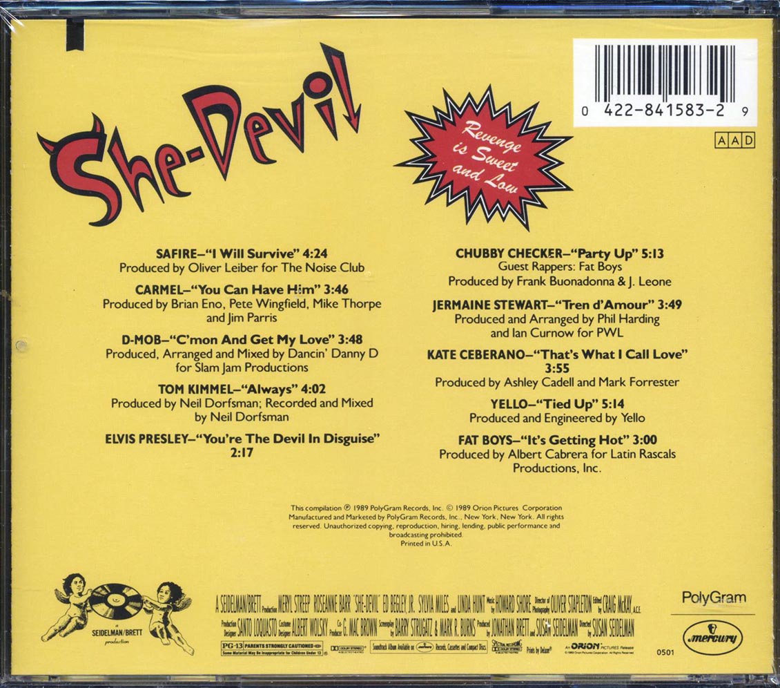 Elvis Presley, Safire, D Mob, Carmel, Etc. - She-Devil Original Motion Picture Soundtrack (marked/ltd stock) - CD, CD