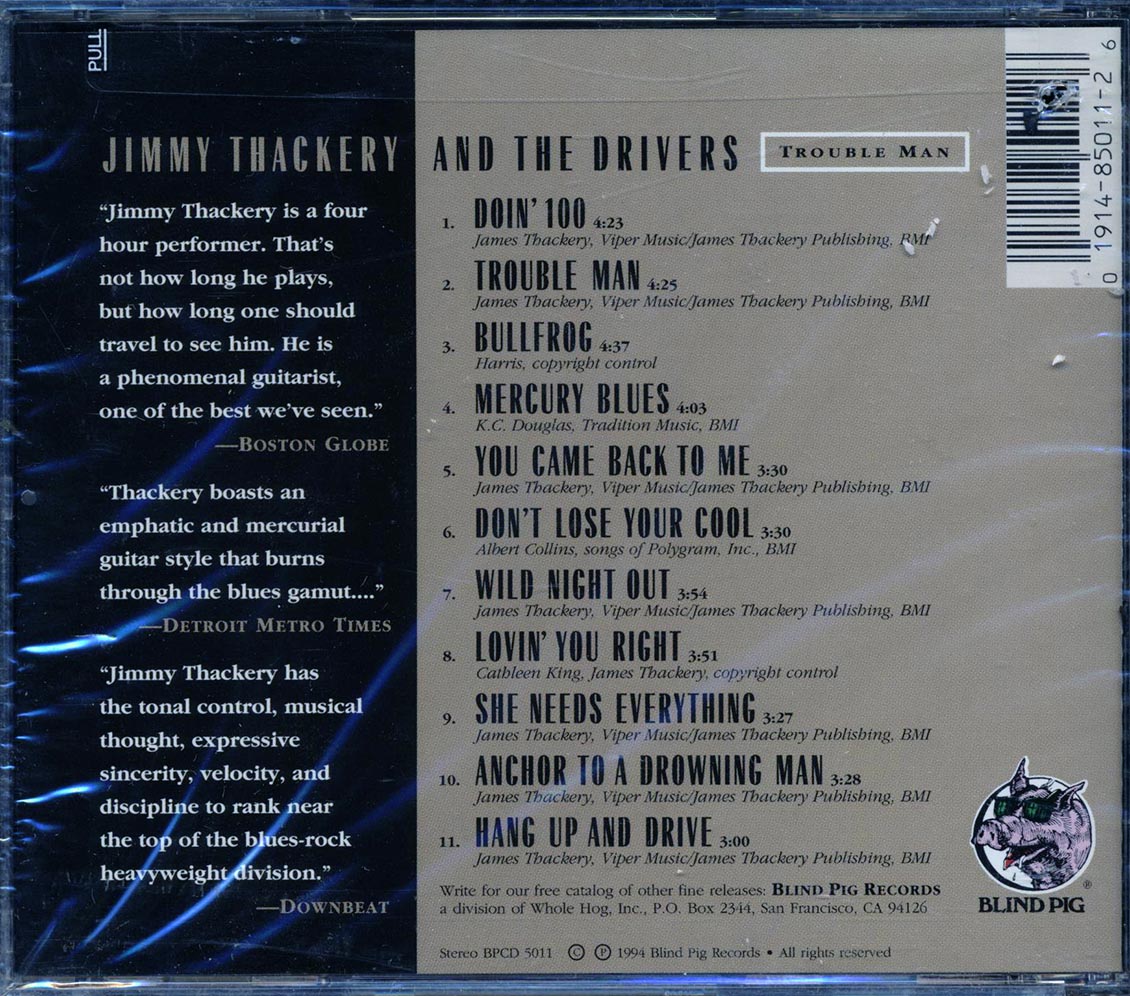 Jimmy Thackery & The Drivers - Trouble Man (marked/ltd stock) - CD, CD