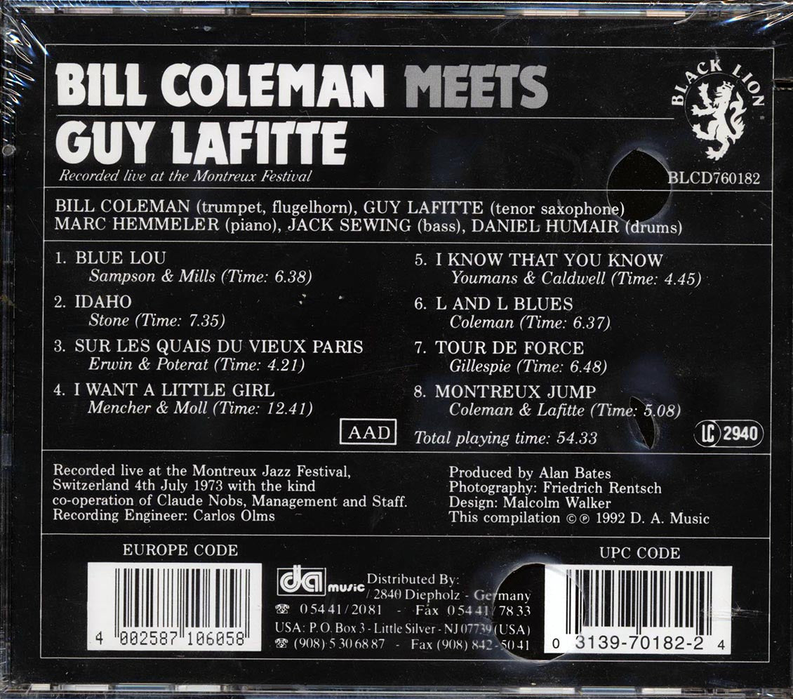 Bill Coleman, Guy Lafitte - Bille Coleman Meets Guy Lafitte (marked/ltd stock) - CD, CD