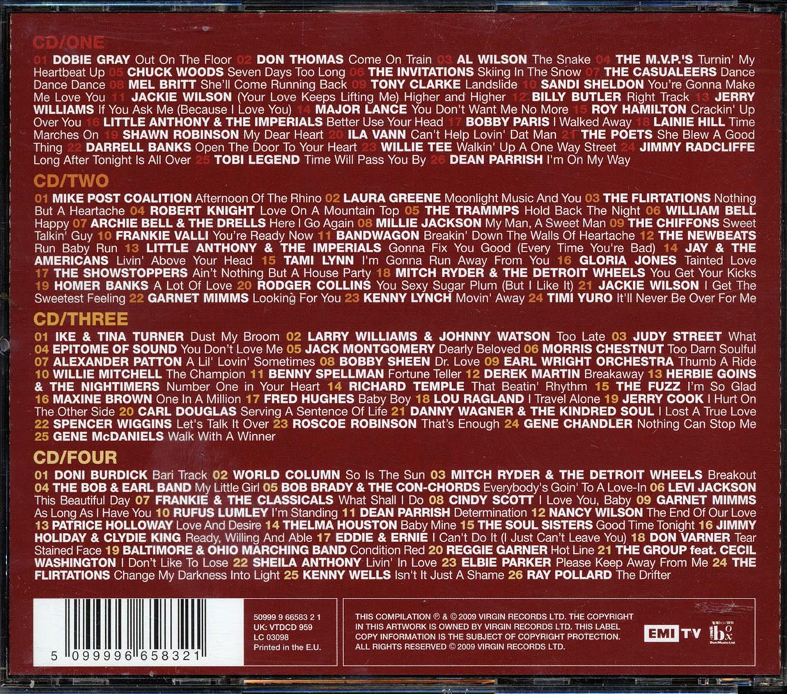 Dobie Gray, Don Thomas, Al Wilson, Etc. - 101 Northern Soul Anthems (101 tracks) (4xCD) - CD, CD