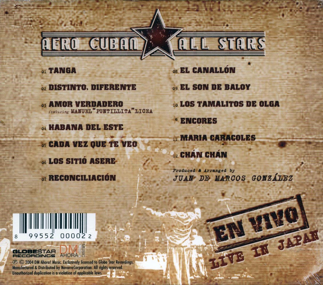 Afro-Cuban All Stars - En Vivo: Live In Japan - CD, CD