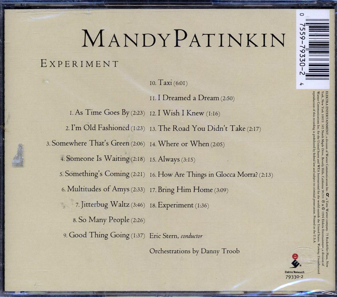 Mandy Patinkin - Experiment - CD, CD