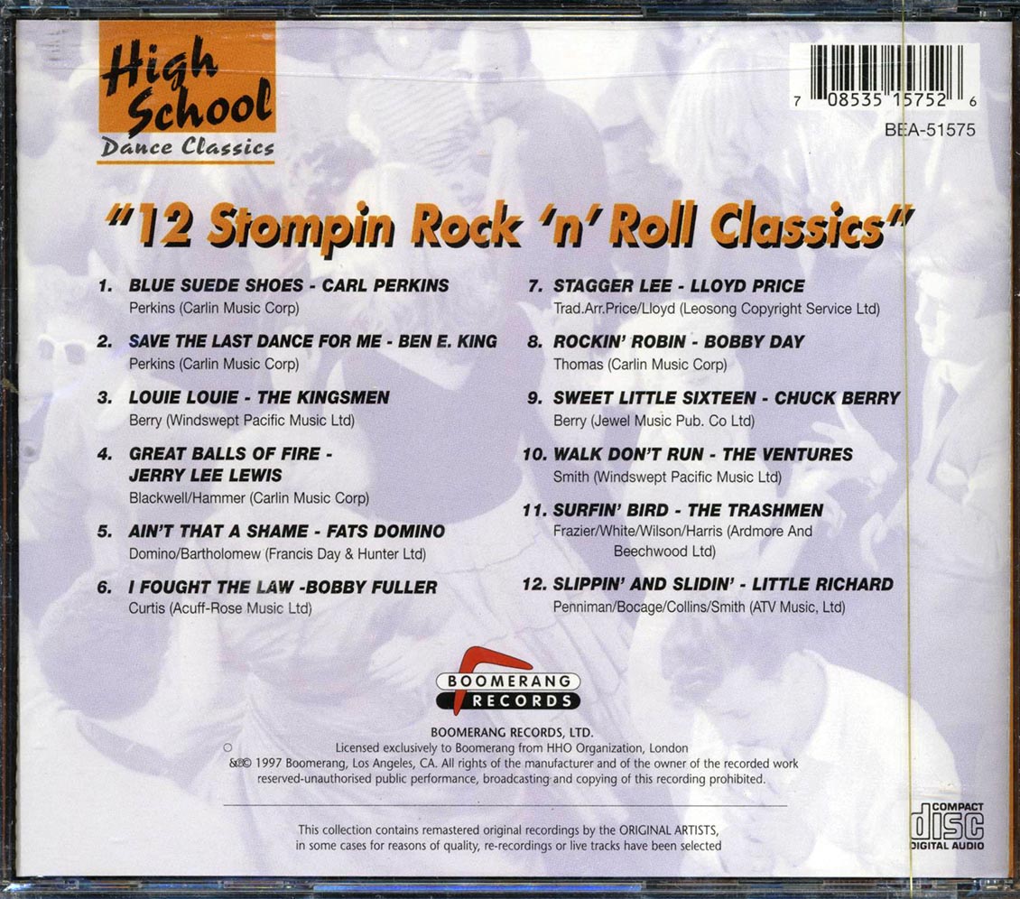 Carl Perkins, Ben E King, The Kingsmen - 12 Stompin Rock N Roll Classics - CD, CD