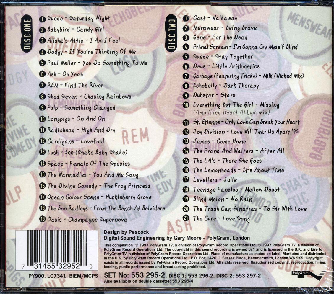 The Cure, Suede, Babybird, Dodgy, REM, Etc. - Crush (40 tracks) (2xCD) - CD, CD