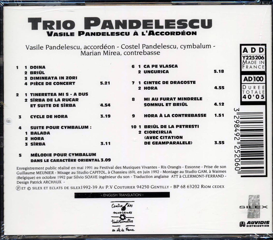 Trio Pandelescu - Vasile Pandelescu A L'Accordeon - CD, CD