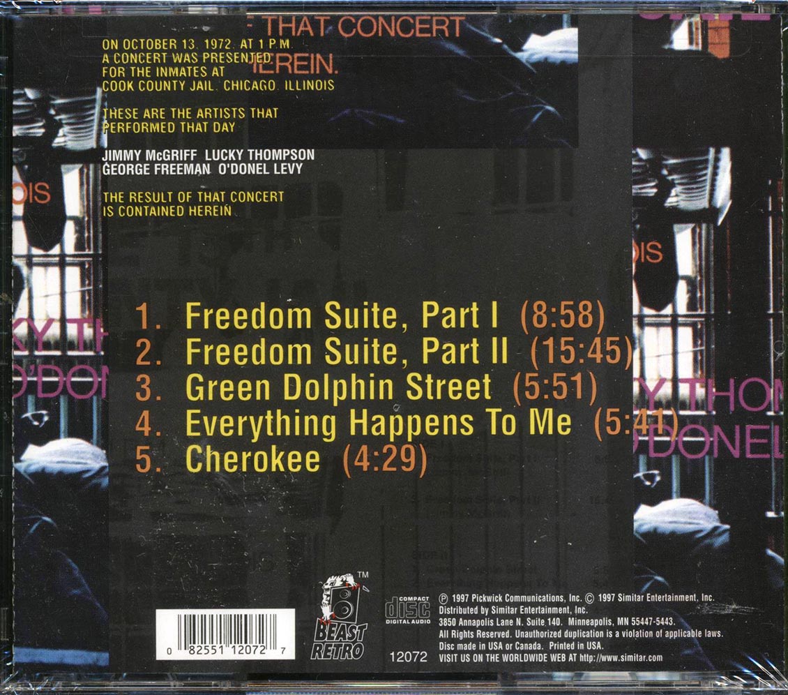 Jimmy McGriff, Lucky Thompson, George Freeman, O'Donel Levy - Friday The 13th: Cook County Jail - CD, CD