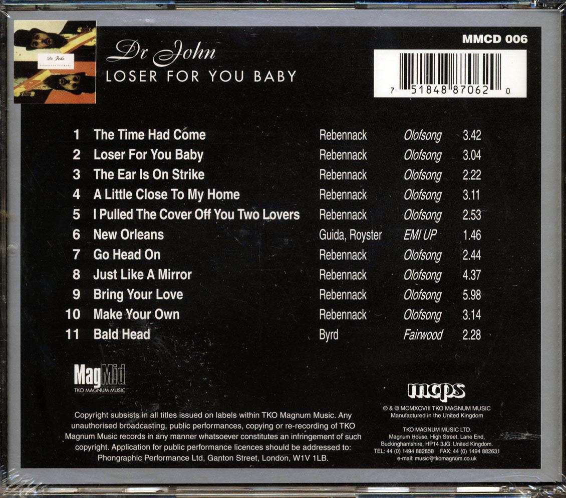 Dr. John - Loser For You Baby - CD, CD