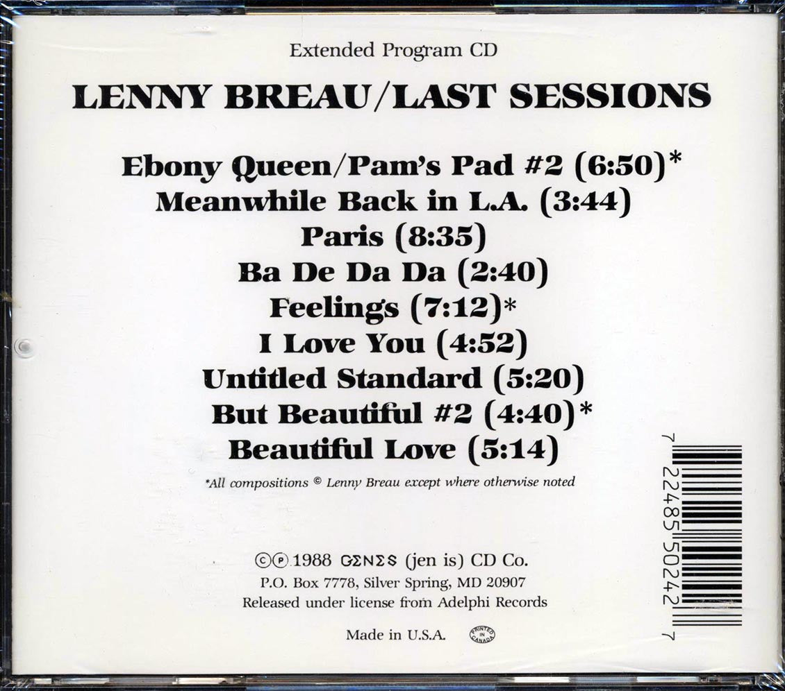 Lenny Breau - Last Sessions - CD, CD