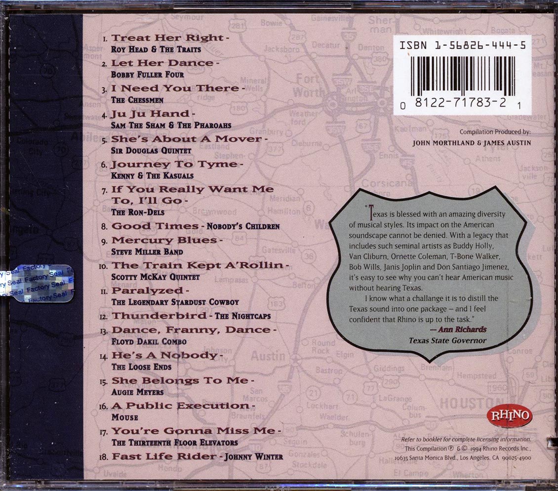 Roy Head & The Traits, Bobby Fuller Four, The Chessmen, Etc. - Texas Music Volume 3: Garage Bands & Psychedelia (marked/ltd stock) - CD, CD