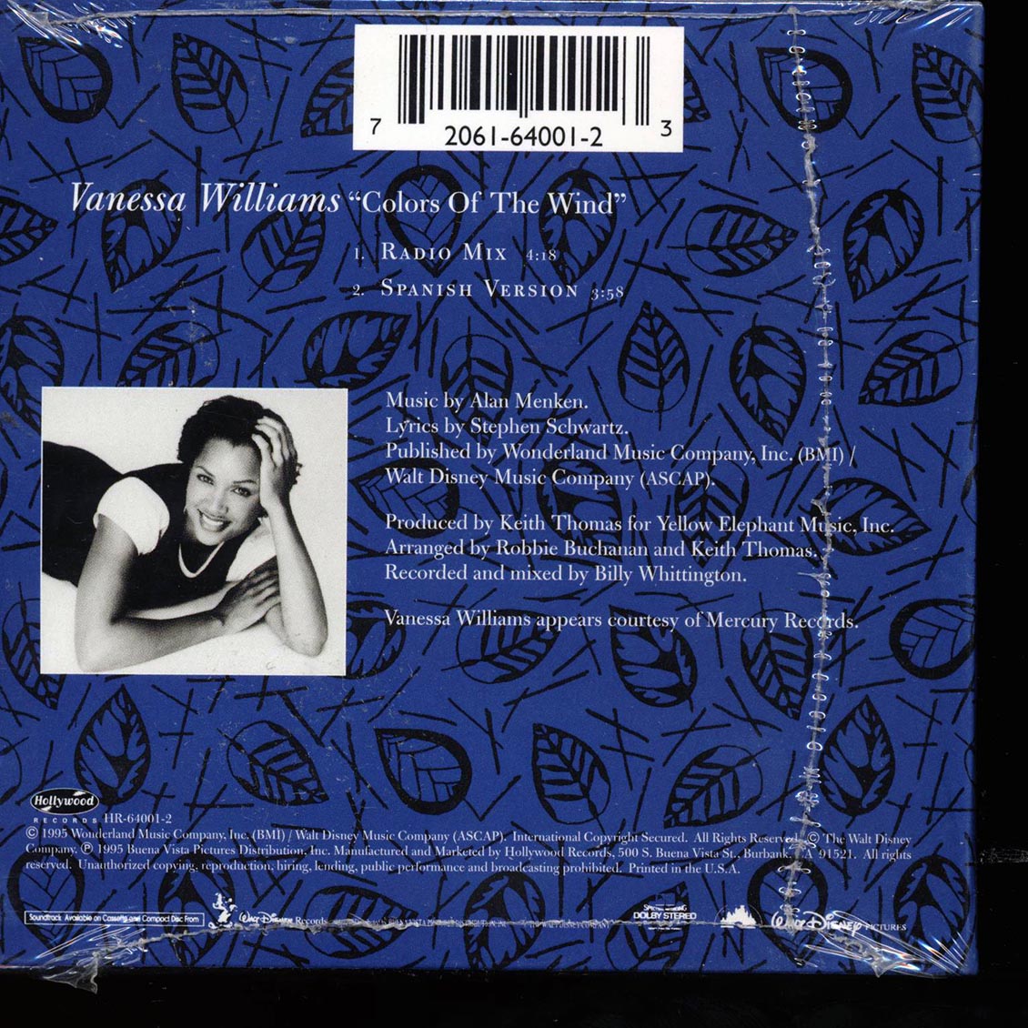 Vanessa Williams - Pocahontas: Colors Of The Wind - CD, CD