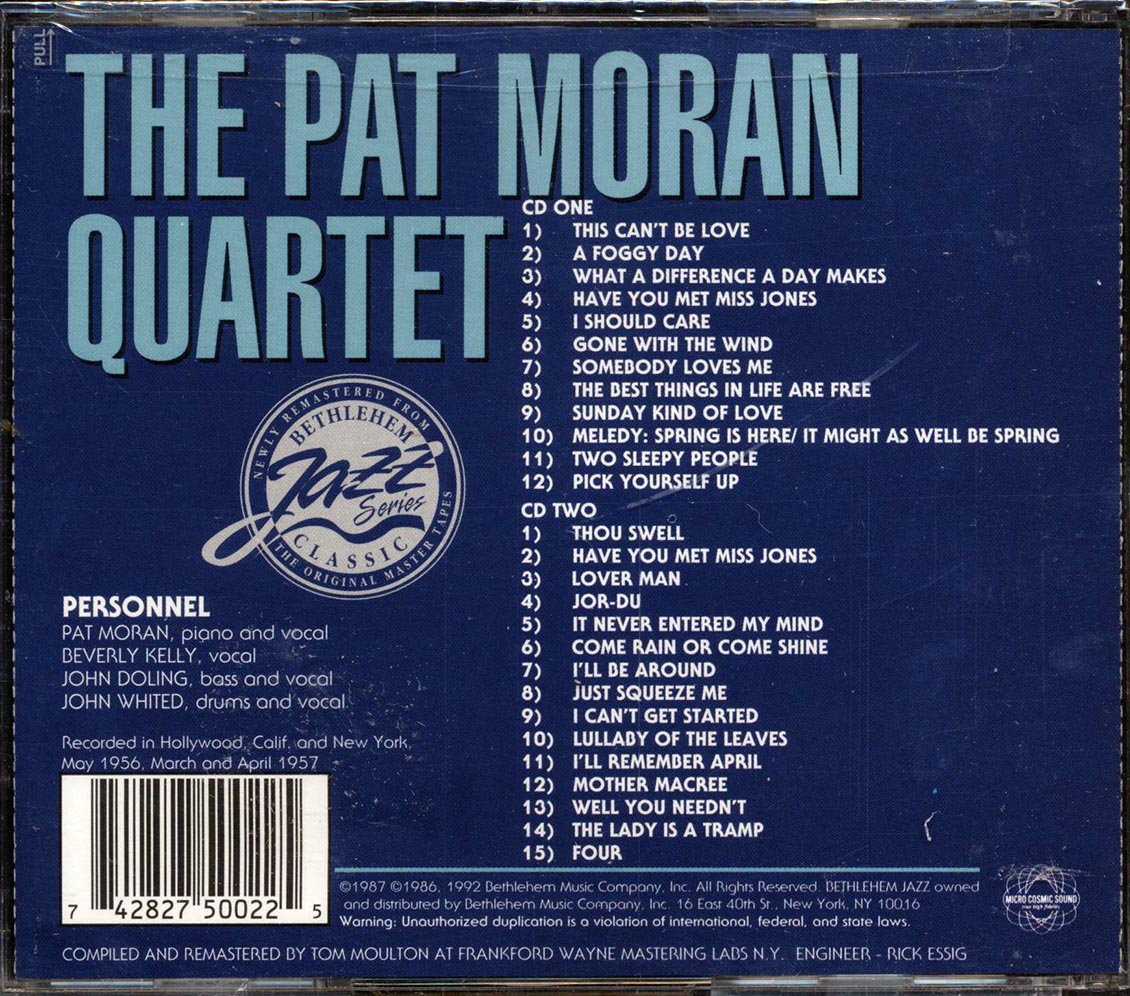 The Pat Moran Quartet - While At Birdland (27 tracks) (2xCD) - CD, CD